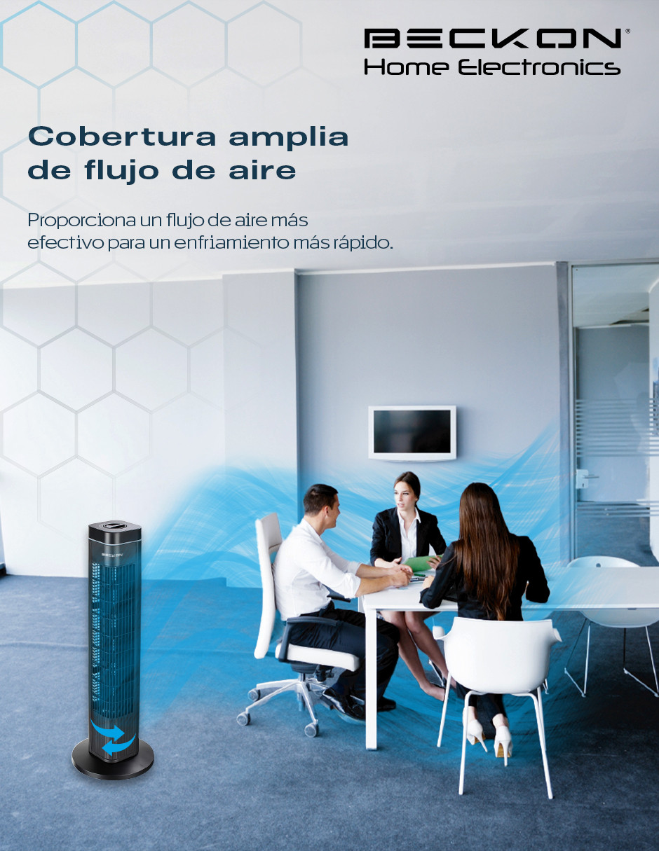 Foto 6 pulgar | Ventilador de Torre Beckon Bv7 Negro