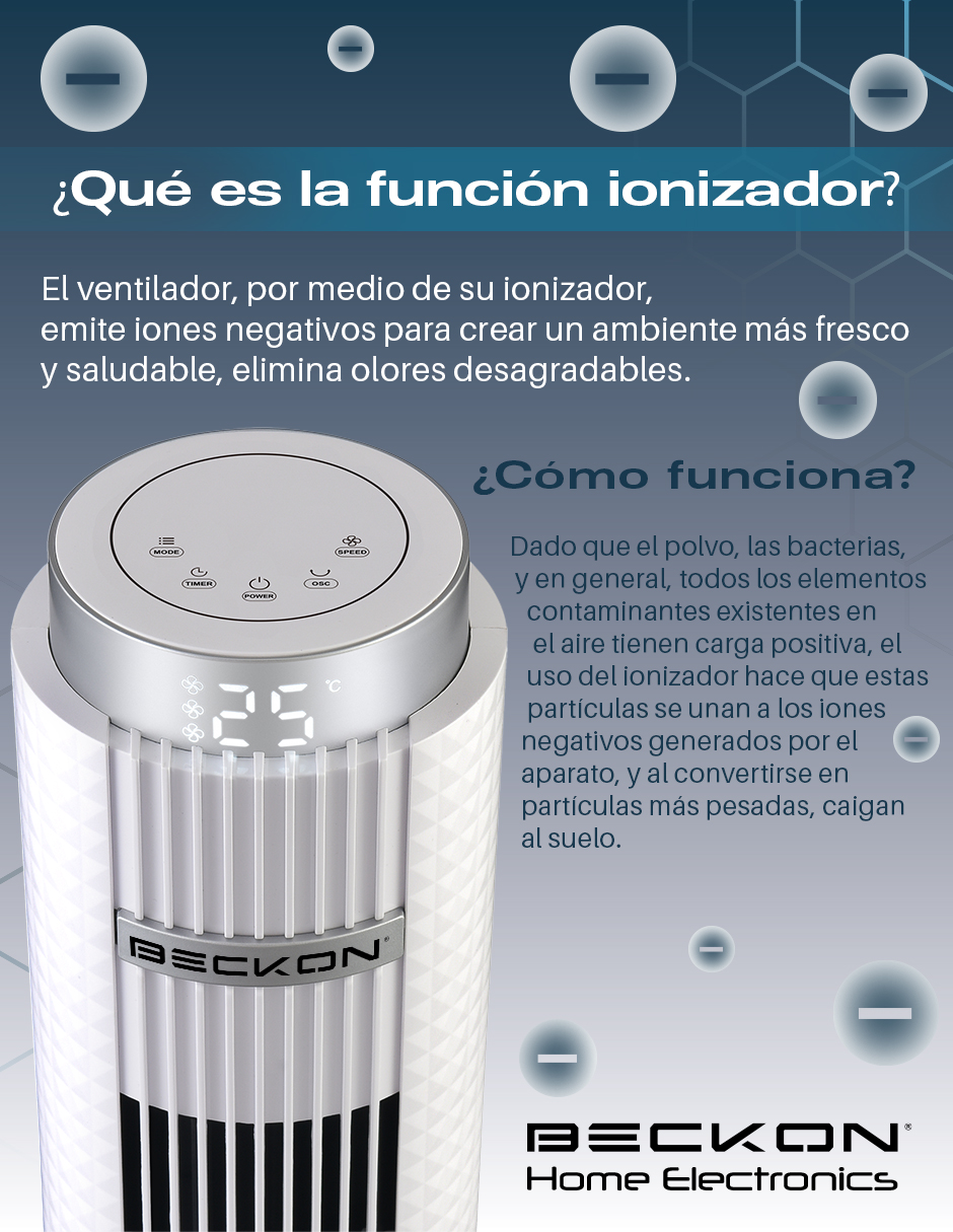 Foto 5 pulgar | Ventilador de Torre Beckon Blanco con Control Remoto