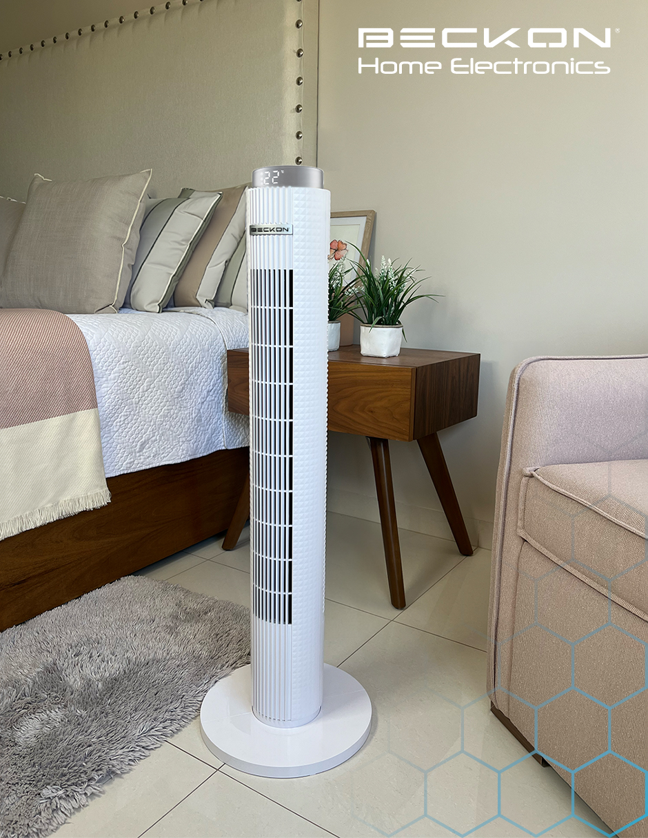 Foto 6 pulgar | Ventilador de Torre Beckon Blanco con Control Remoto