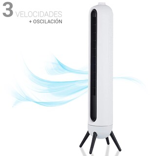 Foto 1 | Ventilador De Torre Giratorio Silencioso Con Velocidades Blanco