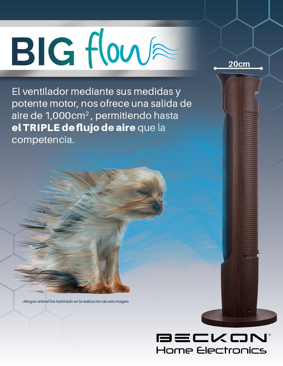 Foto 5 pulgar | Ventilador de Torre Beckon Grande Big Flow con Ionizador