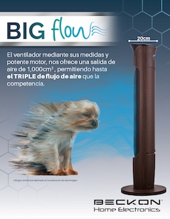 Foto 4 | Ventilador de Torre Beckon Grande Big Flow con Ionizador