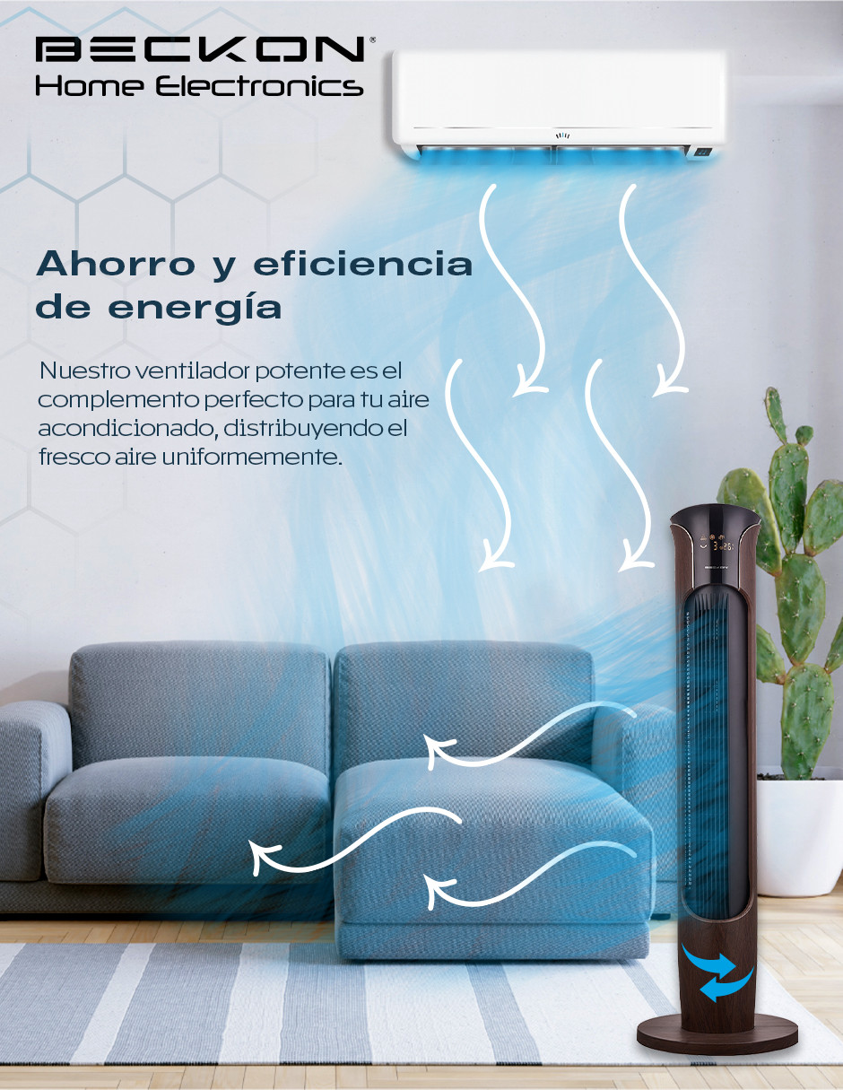 Foto 8 pulgar | Ventilador de Torre Beckon Grande Big Flow con Ionizador