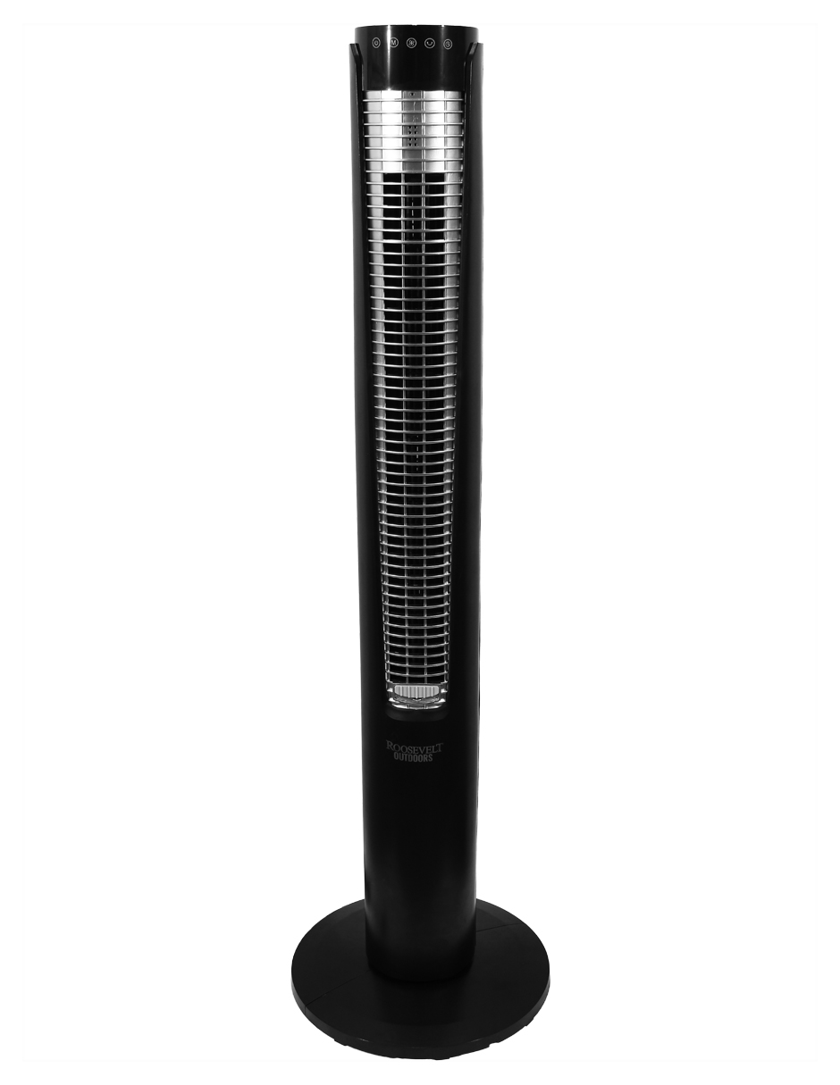 Ventilador De Torre 42 Control Roosevelt Outdoors O17 Negro