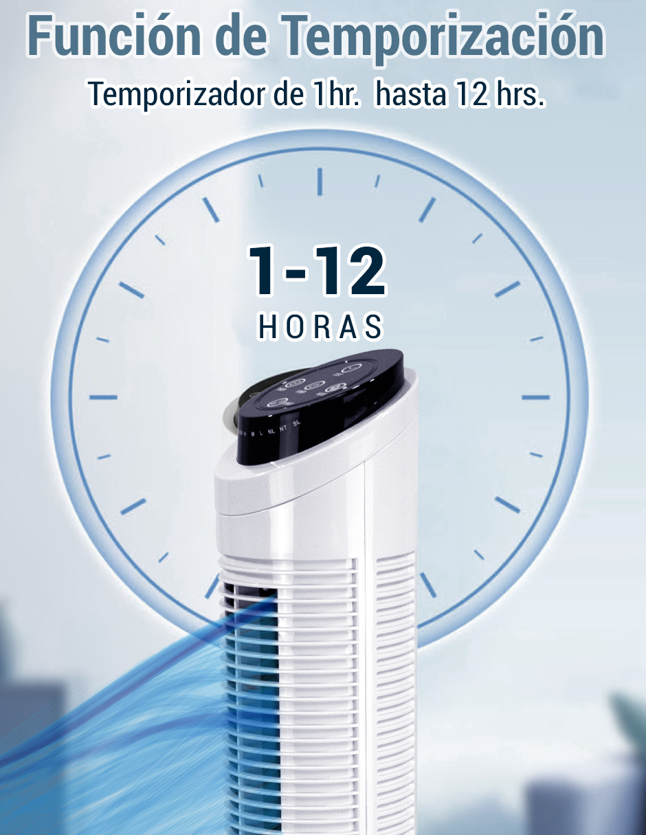 Foto 5 | Ventilador De Torre Pantalla Tactil Roosevelt Outdoors O49 Blanco