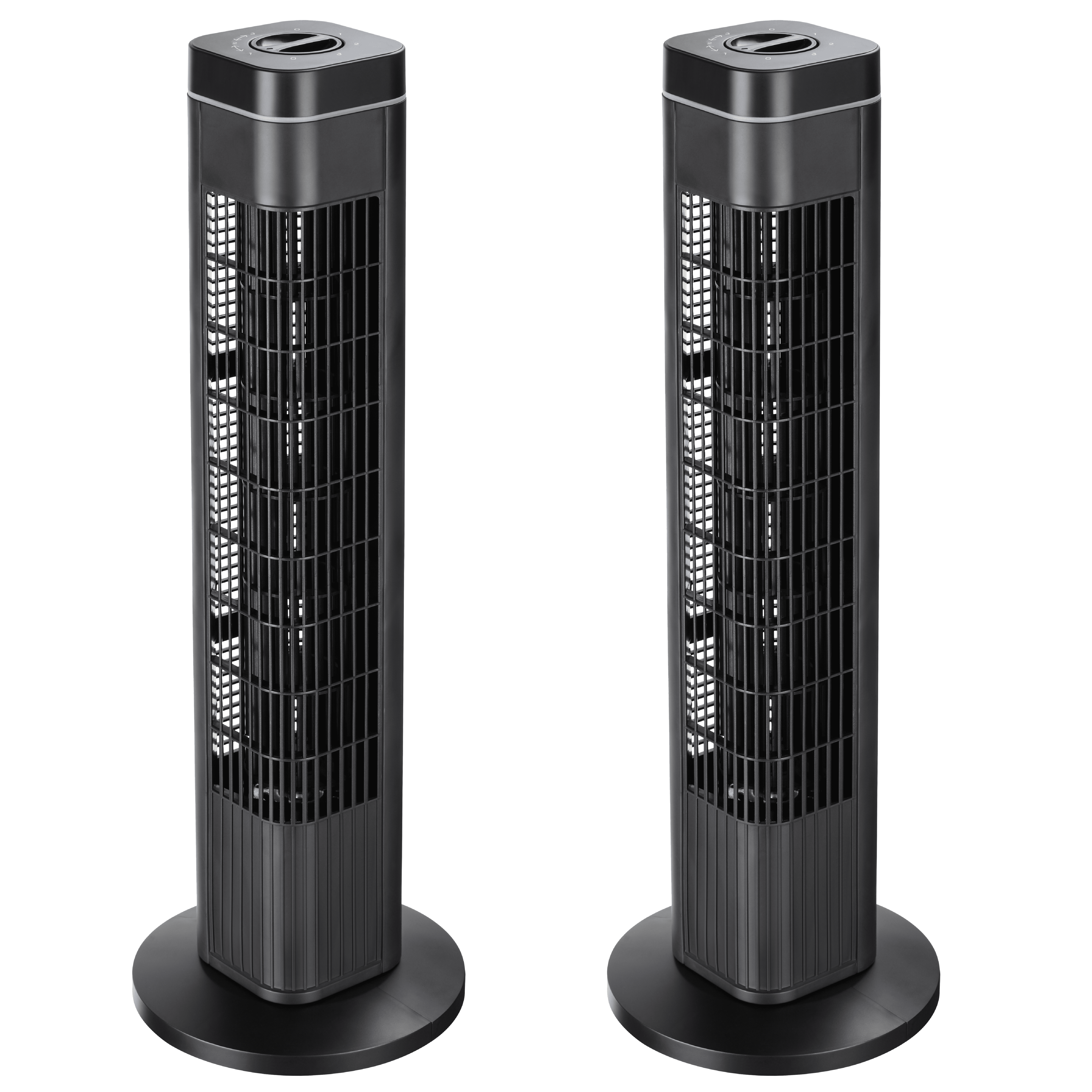 Set de 2 Ventiladores De Torre Sky Care Portátil Negro