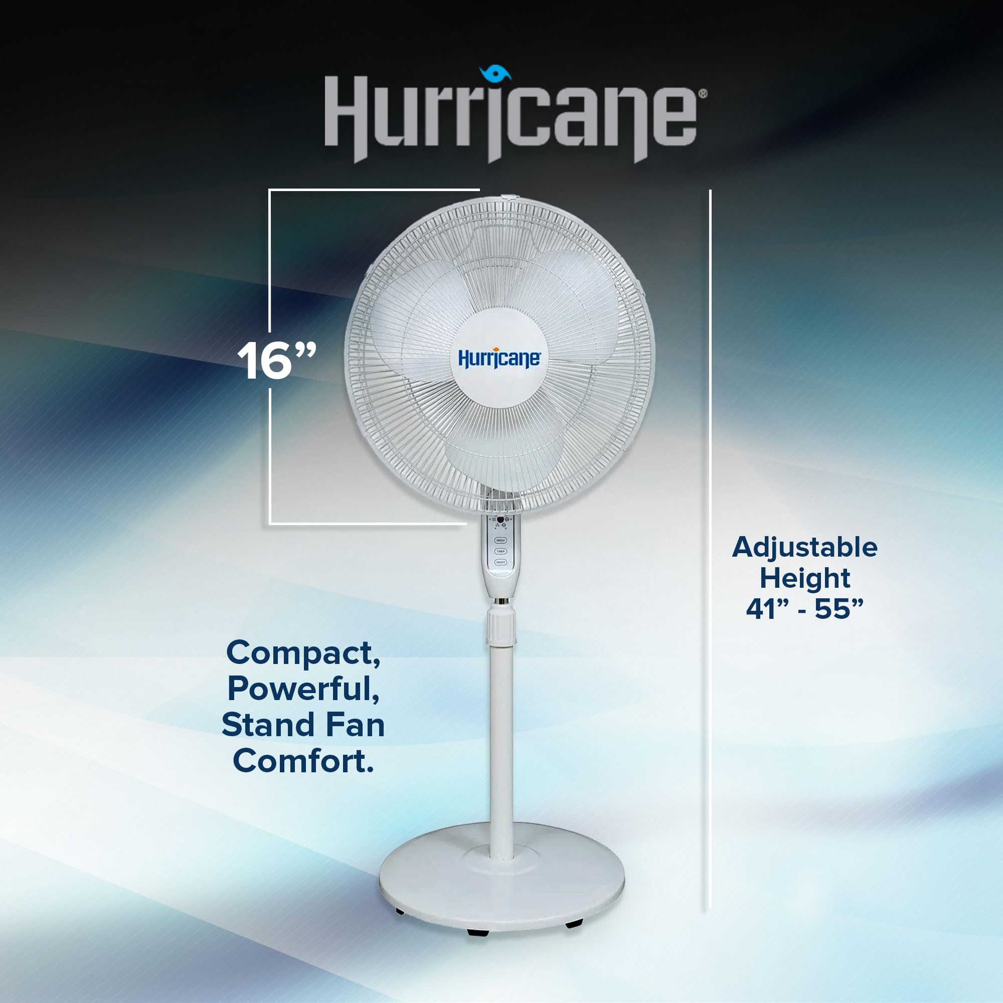 Foto 3 | Ventilador Hurricane Supreme, 40 Cm, Oscilación De 90 Grados, 3 Velocidades - Venta Internacional.