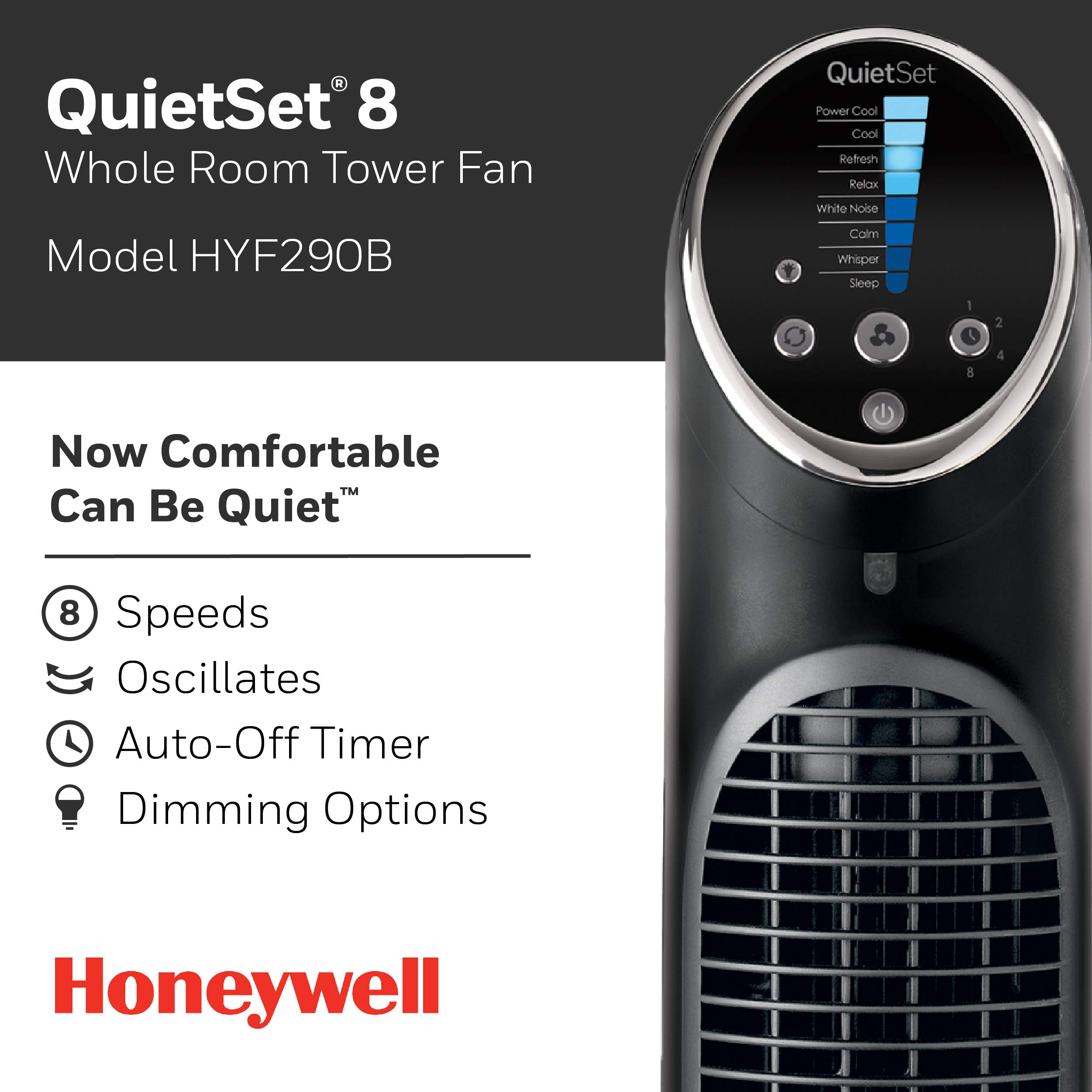 Foto 3 pulgar | Ventilador Tipo Torre Honeywell Quietset Hyf290b Para Toda Habitación, Color Negro - Venta Internacional.