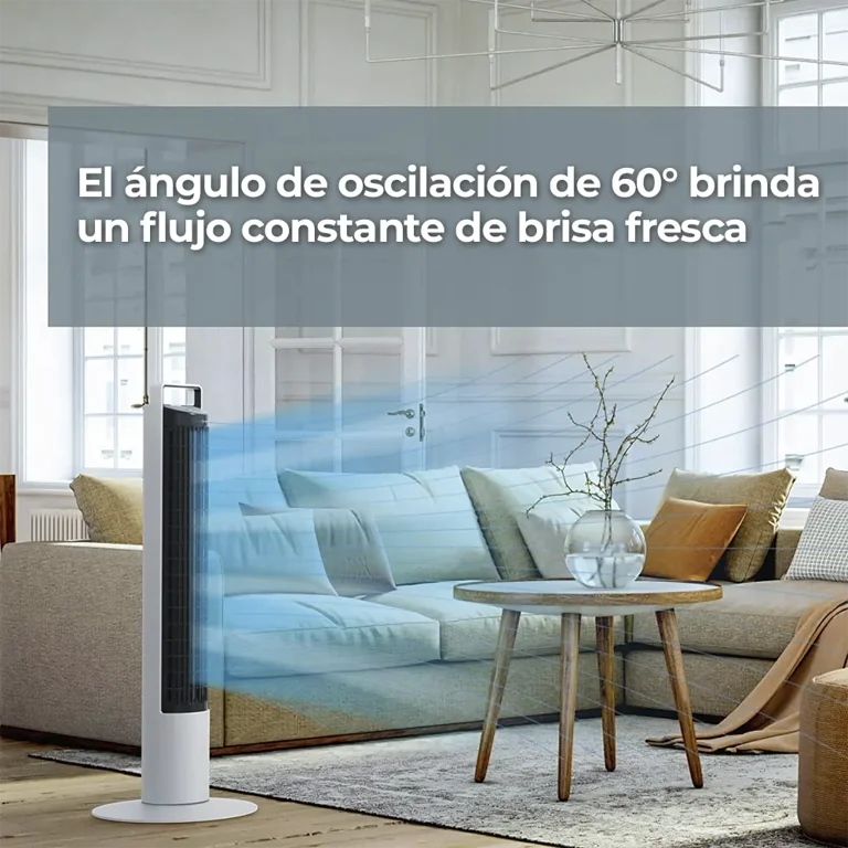 Foto 3 | Aspen Ventilador De Torre 40'' Oscilante Con 3 Velocidades Y Luz Led - A40