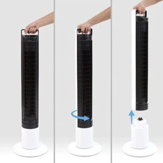 Foto 4 | Aspen Ventilador De Torre 40'' Oscilante Con 3 Velocidades Y Luz Led - A40