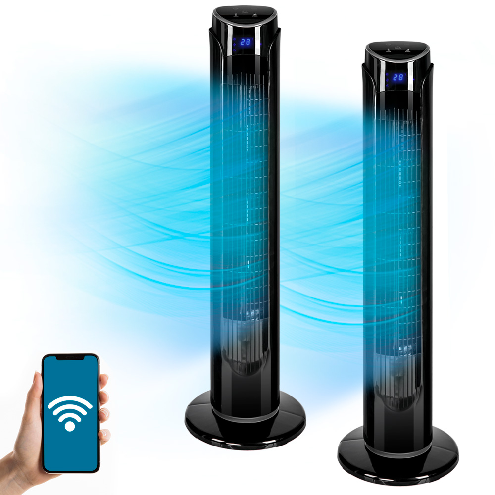 Ventiladores de Torre Blue Fan de 2 Piezas