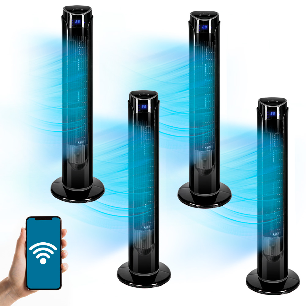 Foto 1 | Ventiladores de Torre Blue Fan de 4 Piezas