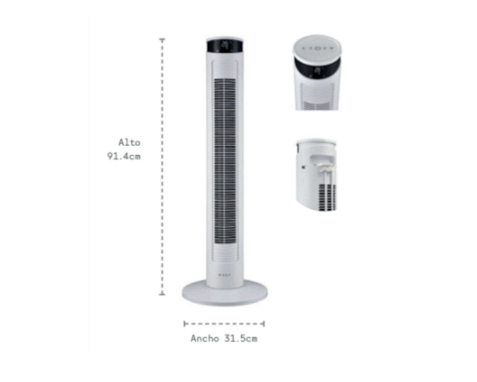 Foto 3 pulgar | Ventilador De Torre Con Funciones Digitales 3 Velocidades