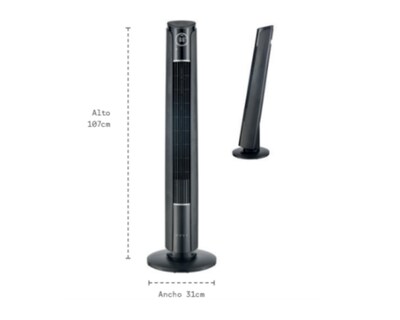Foto 2 | Ventilador De Torre Con Funciones Digitales Función Wifi