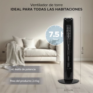 Foto 3 | Ventilador de Torre 32 Pulgadas Sky Care Negro