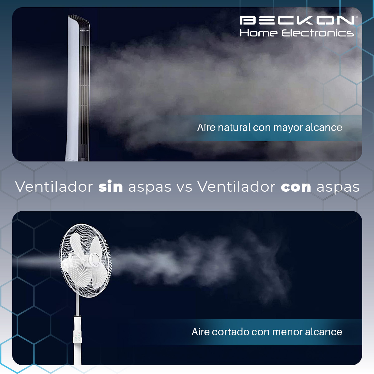 Foto 7 pulgar | Ventilador De Torre Sin Aspas Bladeless Bv-9y Blanco Ultra Silencioso Con Oscilación 90cm De Alto Beckon