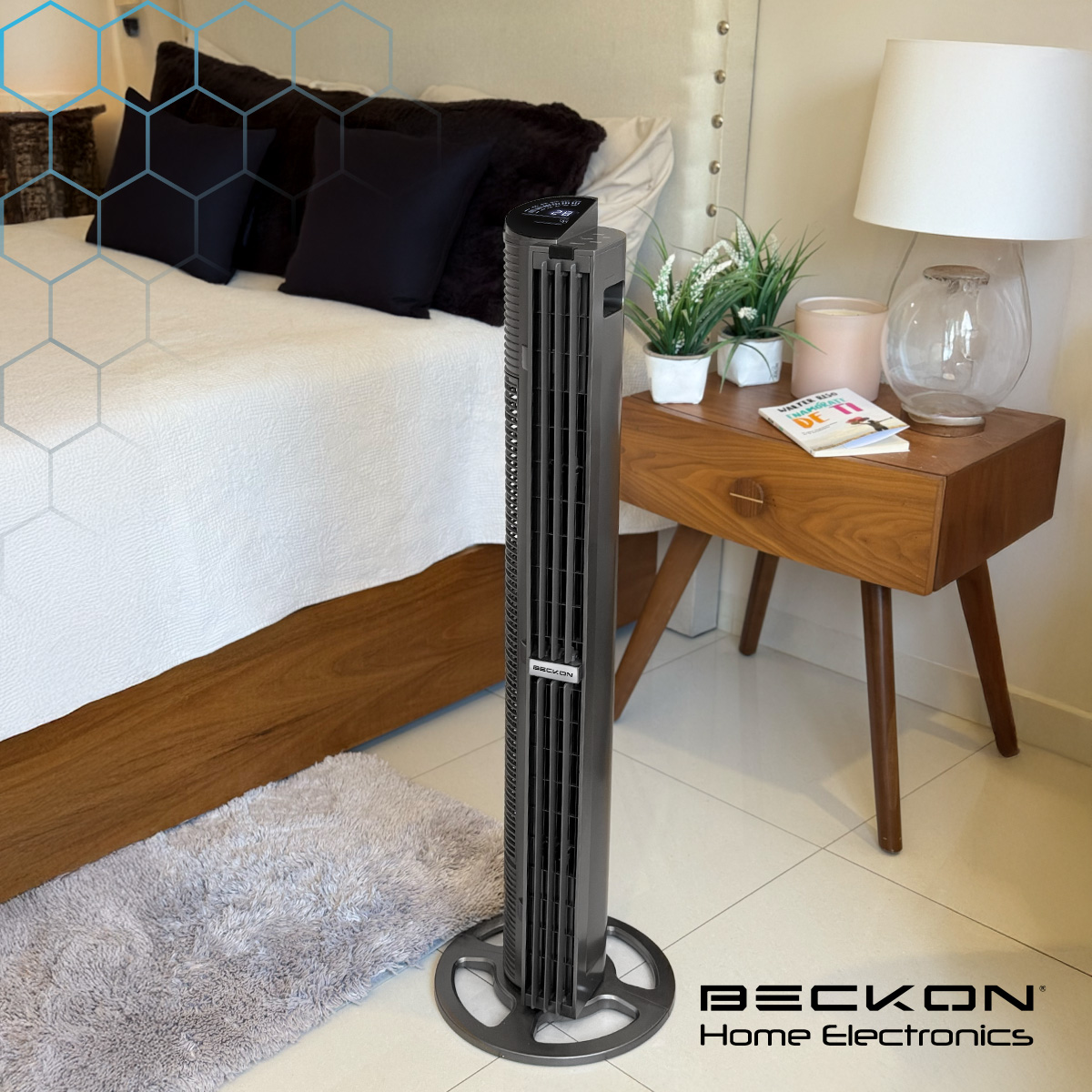 Foto 5 pulgar | Ventilador de Torre Beckon Turbo Power 6 Vel 102 cm de Alto + Control Remoto + Oscilación + Modos de Uso + Temporizador