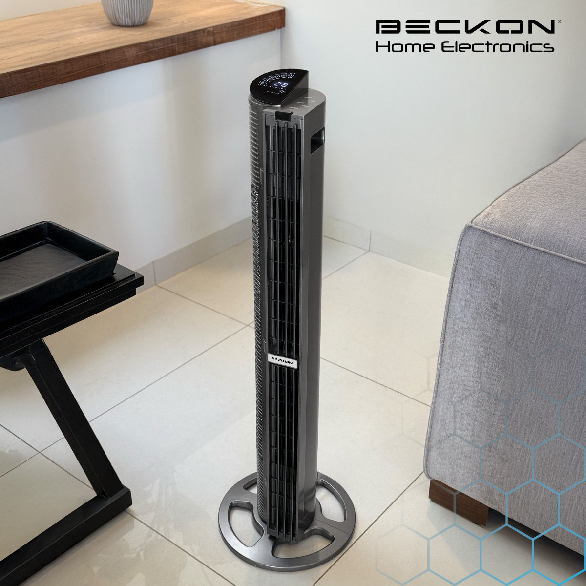 Foto 7 pulgar | Ventilador de Torre Beckon Turbo Power 6 Vel 102 cm de Alto + Control Remoto + Oscilación + Modos de Uso + Temporizador