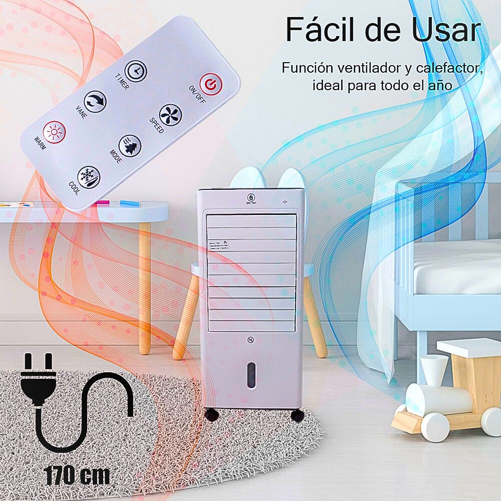 Foto 6 pulgar | Calefactor Eléctrico y Enfriador De Aire Ventilador 4 En 1