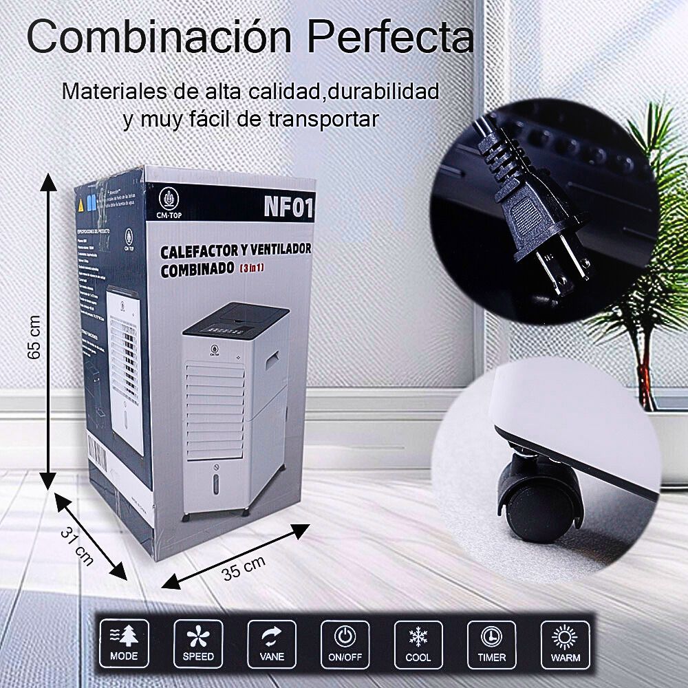 Foto 7 pulgar | Calefactor Eléctrico y Enfriador De Aire Ventilador 4 En 1