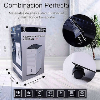 Foto 6 | Calefactor Eléctrico y Enfriador De Aire Ventilador 4 En 1
