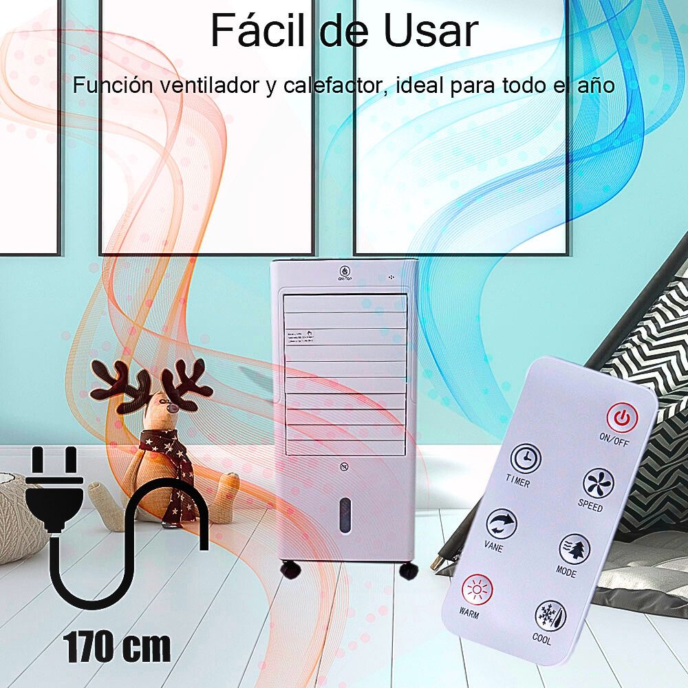 Foto 8 pulgar | Calefactor Eléctrico y Enfriador De Aire Ventilador 4 En 1