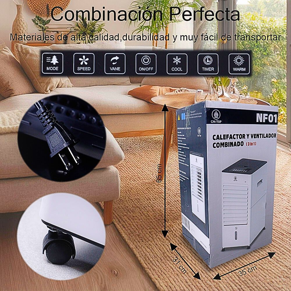 Foto 9 pulgar | Calefactor Eléctrico y Enfriador De Aire Ventilador 4 En 1