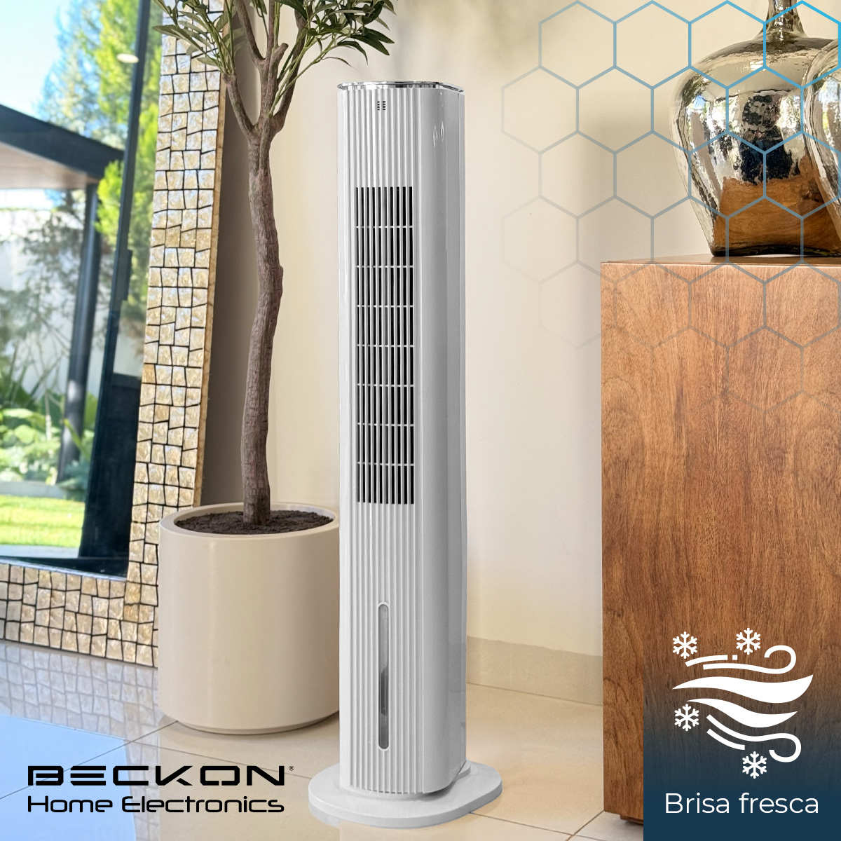 Foto 5 pulgar | Ventilador De Torre Brisa Fresca Beckon 2 En 1 De 106cm De Alto +control Remoto +oscilación +modos De Uso +temporizador