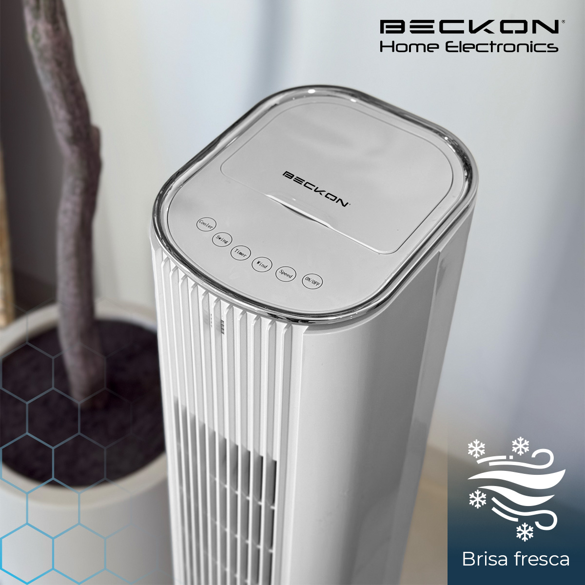 Foto 7 pulgar | Ventilador De Torre Brisa Fresca Beckon 2 En 1 De 106cm De Alto +control Remoto +oscilación +modos De Uso +temporizador