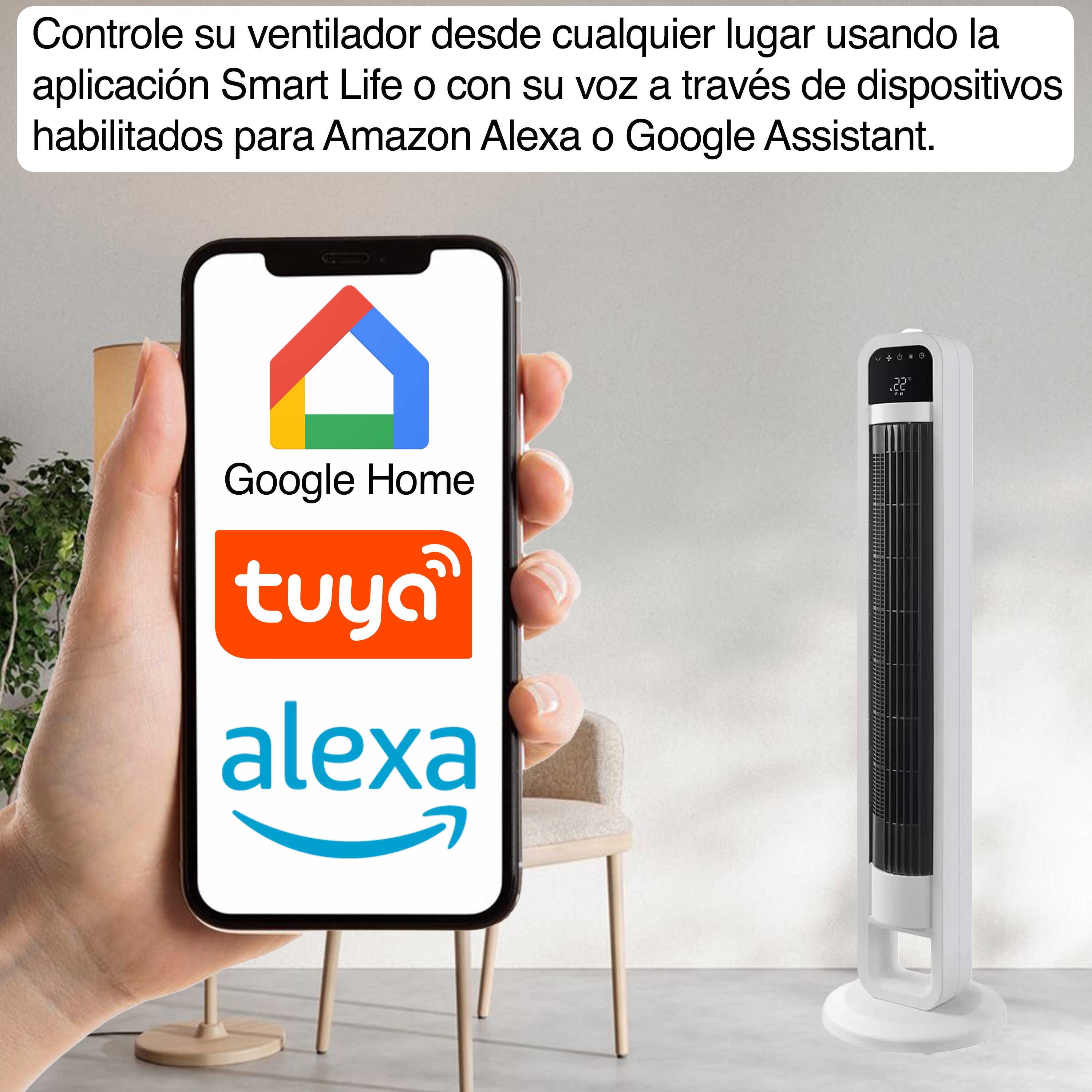 Foto 4 pulgar | Ventilador de Torre Omnibreeze 4 Velocidades  Smart Wifi