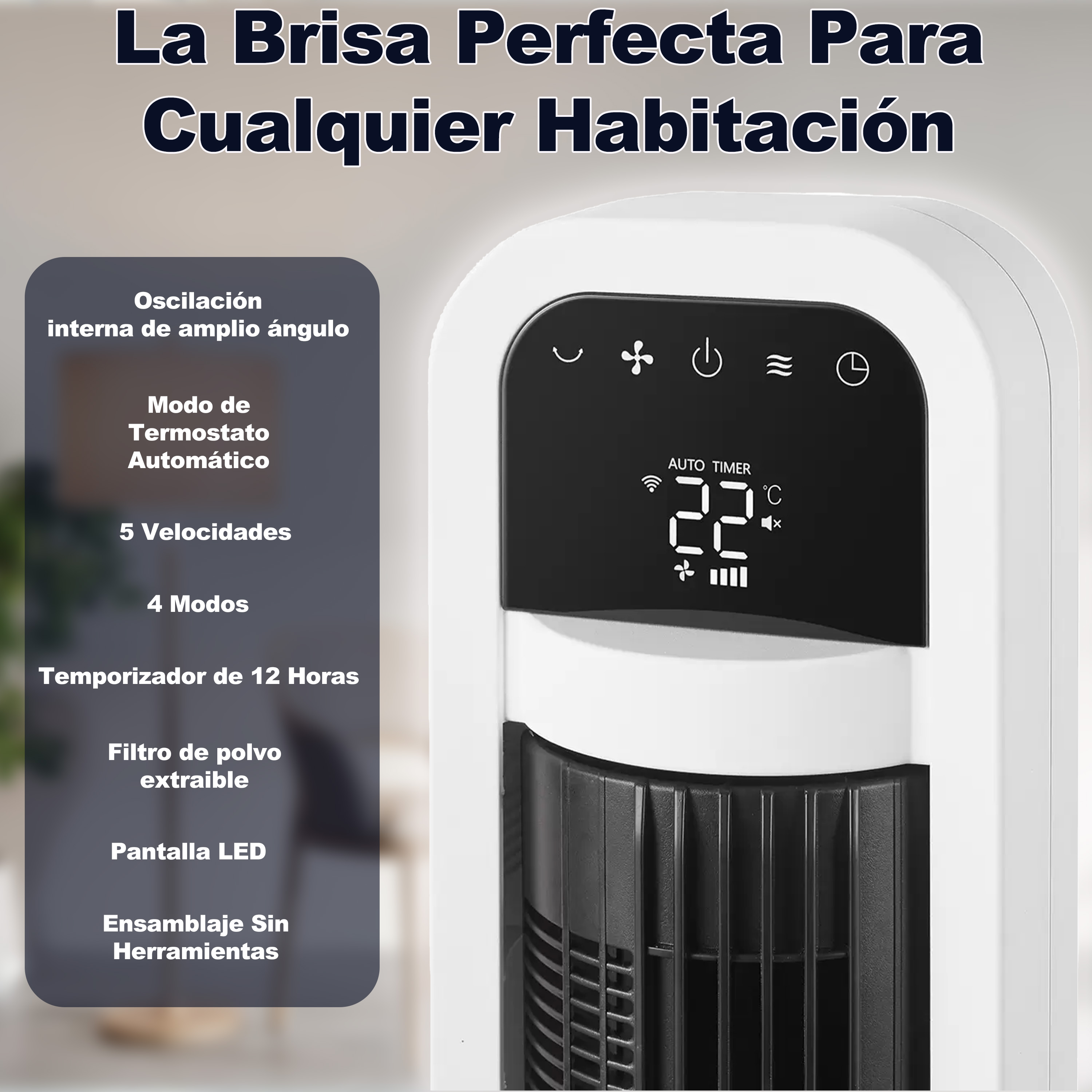 Foto 5 pulgar | Ventilador de Torre Omnibreeze 4 Velocidades  Smart Wifi