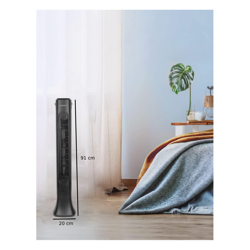 Foto 7 pulgar | Ventilador Torre Daewoo Dft-22ar 36” 3 Velocidades 5 Vatios