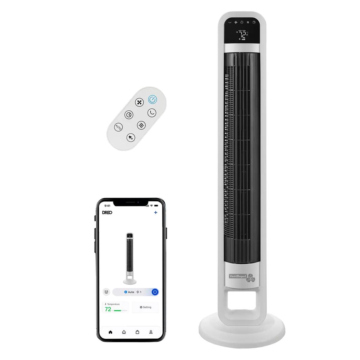 Ventilador De Torre, Mxomb-001, 1pza, Ventilador De Torre Oscilatorio, 5 Velocidades, 4 Modos De Brisa, 110v, 60hz, Co