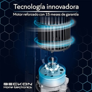 Foto 8 | Ventilador De Torre Beckon Turbo Power De 102 Cm De Alto 3 Velocidades +control Remoto +oscilación Temporizador