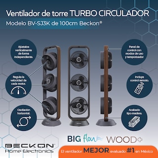 Foto 4 | Ventilador de Torren Beckon Turbo Circulador 100 cm