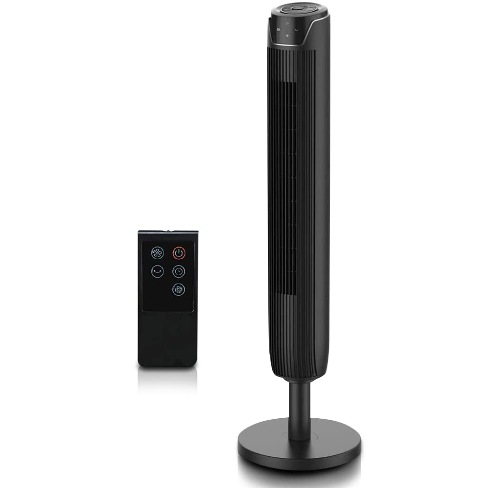 Ventilador De Torre Senville 42 Oscilante Con Mando A Distancia Negro - Venta Internacional.