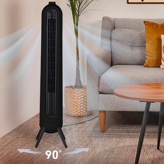 Foto 4 | Ventilador De Torre Giratorio Silencioso Con Velocidades Negro