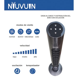 Foto 2 | Ventilador Niuvuin Tf2025tlr Negro De Torre