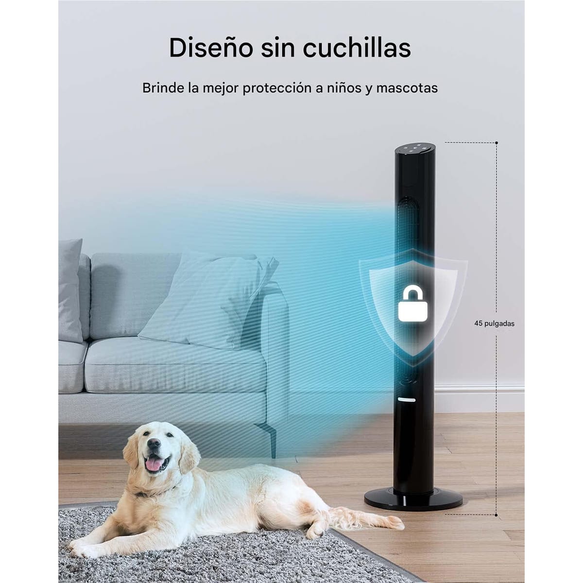 Foto 4 pulgar | Ventilador  Niuvuin Tf2025tlr Negro De Torre