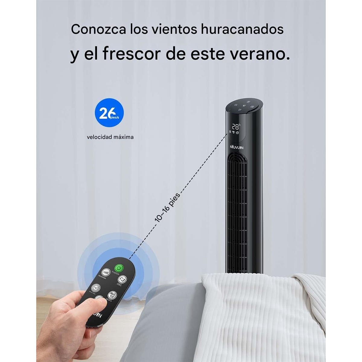 Foto 5 pulgar | Ventilador  Niuvuin Tf2025tlr Negro De Torre