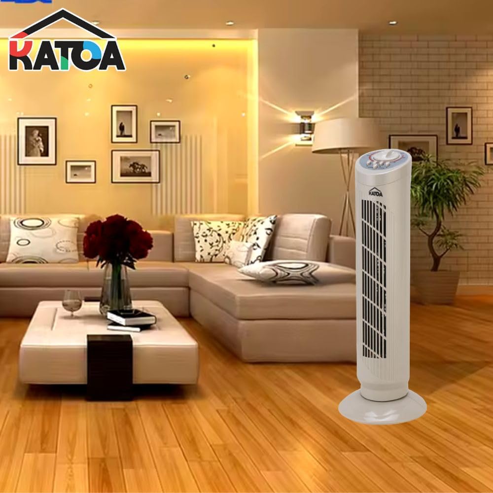 Foto 6 pulgar | Katoa Ventilador De Torre 29” Con 3 Velocidades Silencioso Y Compacto Para Interiores