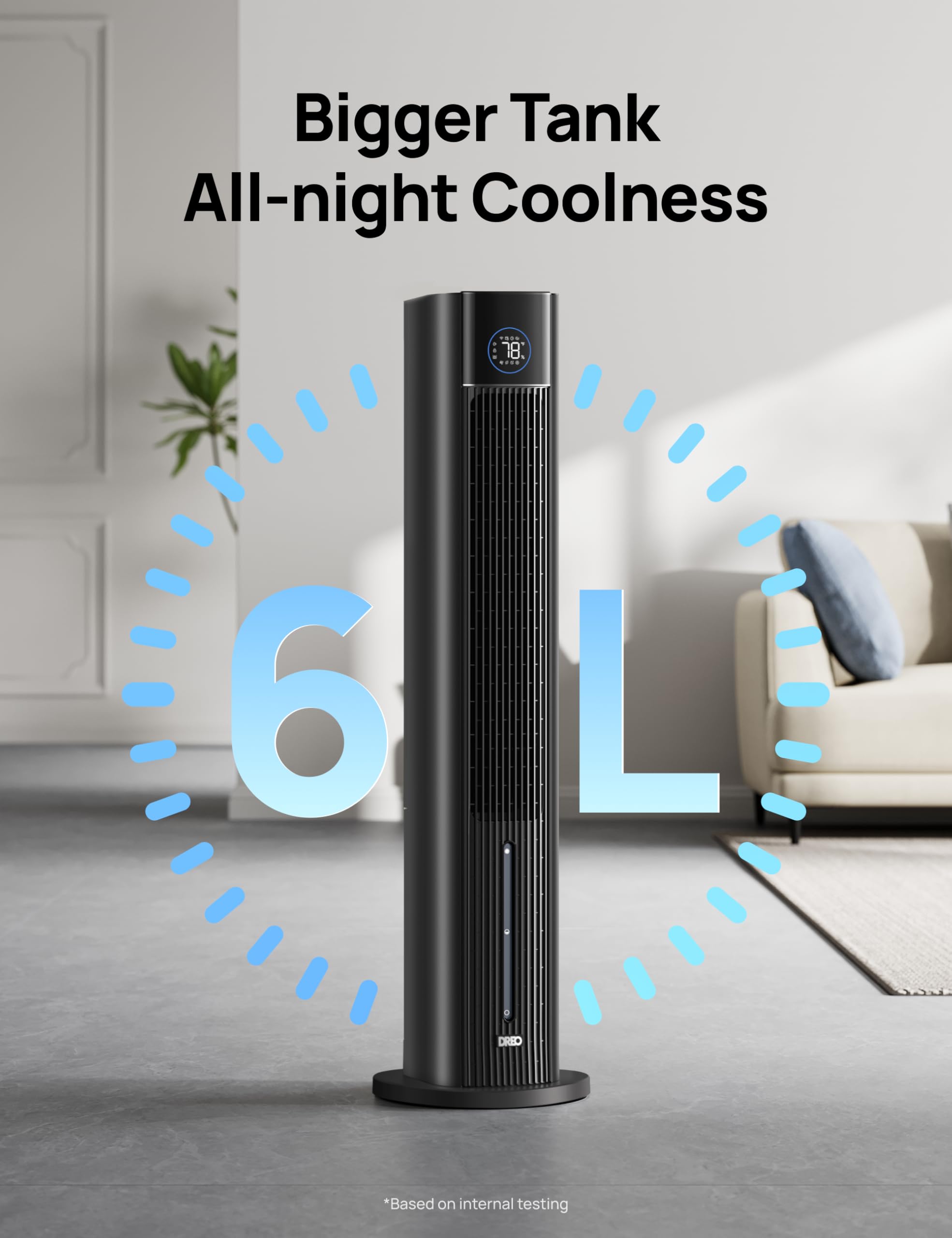 Foto 4 pulgar | Tower Fan Dreo 2025, 43 Ventiladores De Refrigeración Mejorados, 6l, Oscilantes De 85° - Venta Internacional.