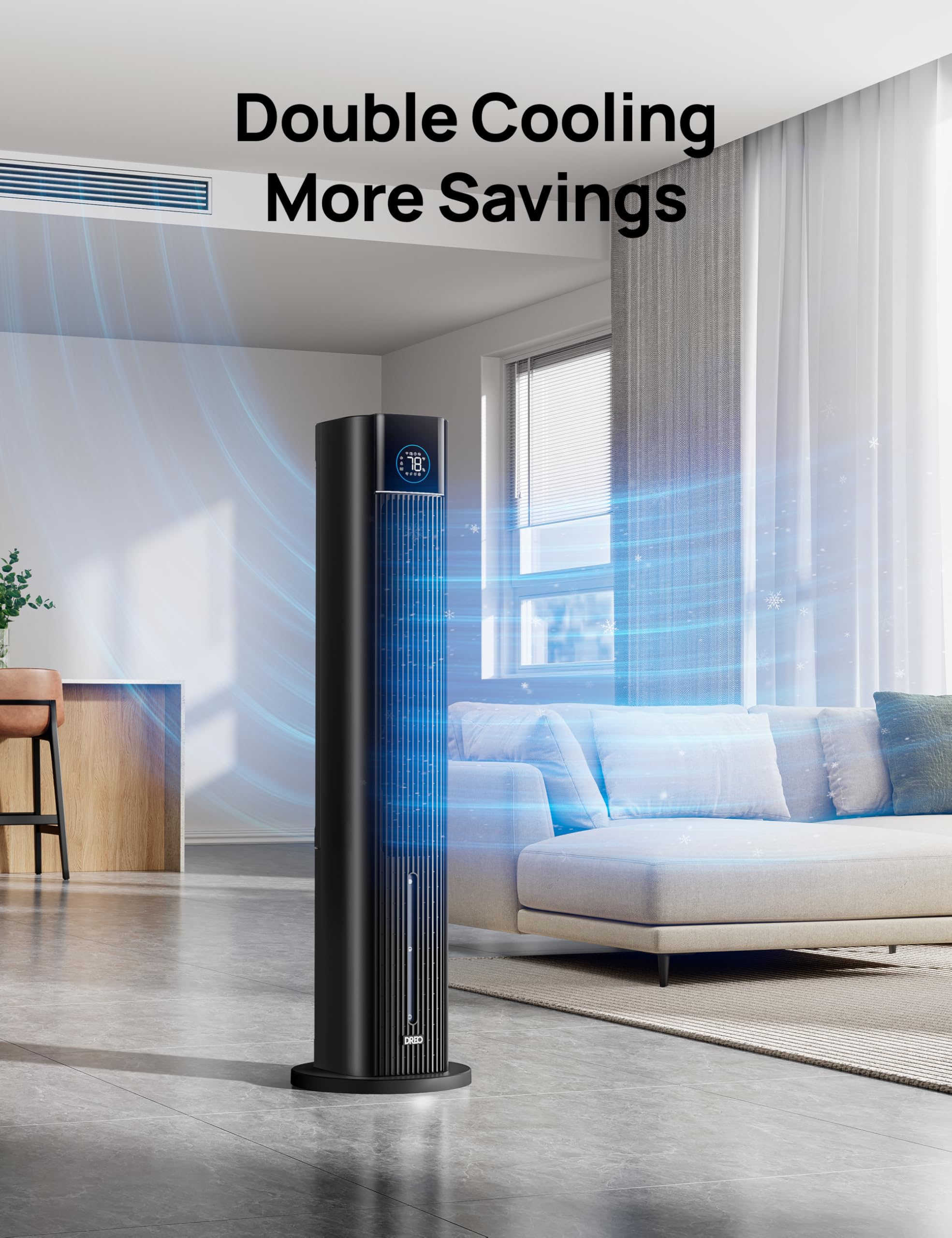 Foto 8 pulgar | Tower Fan Dreo 2025, 43 Ventiladores De Refrigeración Mejorados, 6l, Oscilantes De 85° - Venta Internacional.