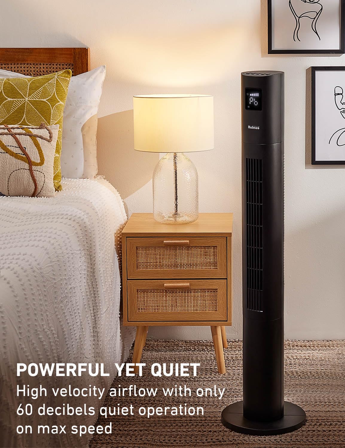 Foto 6 | Ventilador De Torre Holmes Stack-n-connect 45 Digital, 4 Velocidades Y 4 Modos - Venta Internacional.