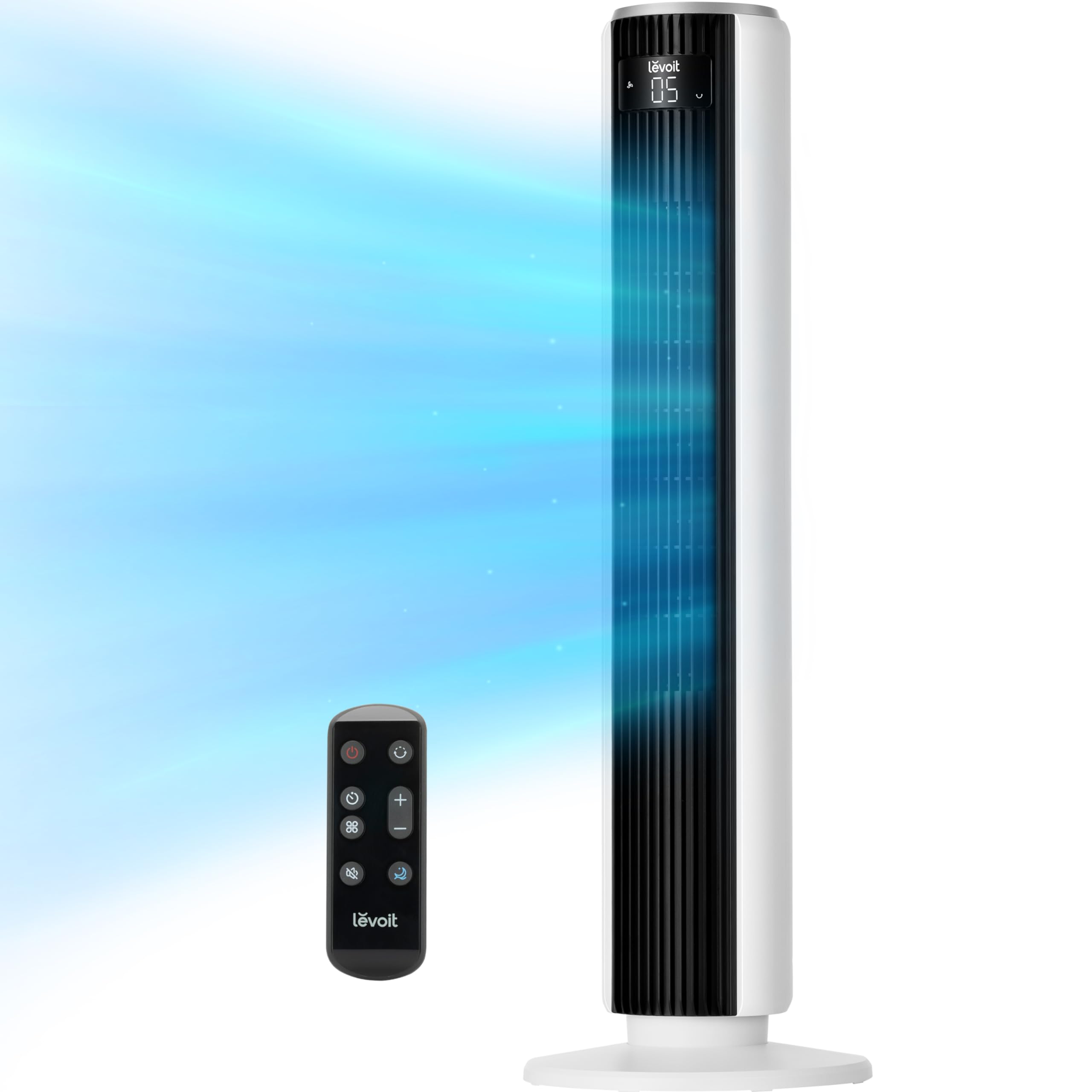 Ventilador Tipo Torre Levoit De 36 Pulgadas, 5 Velocidades, 4 Modos, Temporizador De 12 Horas, Blanco - Venta Intern