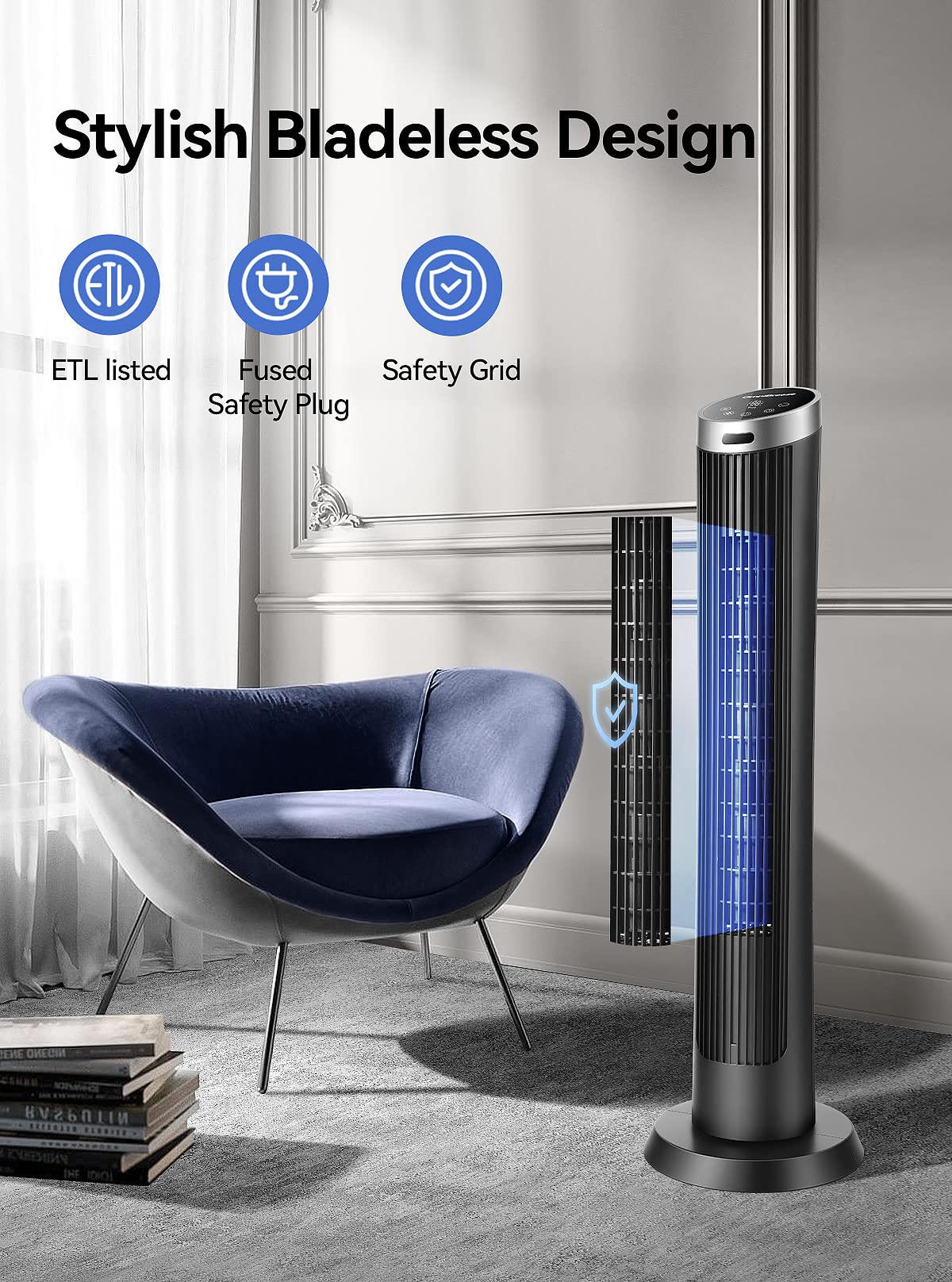Foto 5 pulgar | Ventilador De Torre Omnibreeze Digital Electric De 36 Pulgadas Con Control Remoto - Venta Internacional.