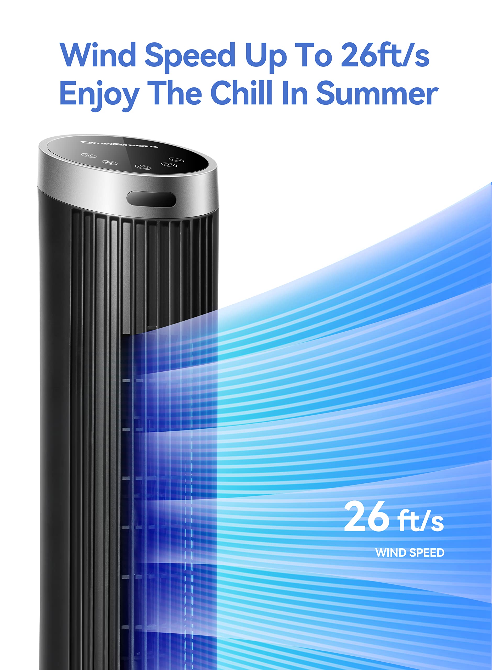 Foto 7 pulgar | Ventilador De Torre Omnibreeze Digital Electric De 36 Pulgadas Con Control Remoto - Venta Internacional.