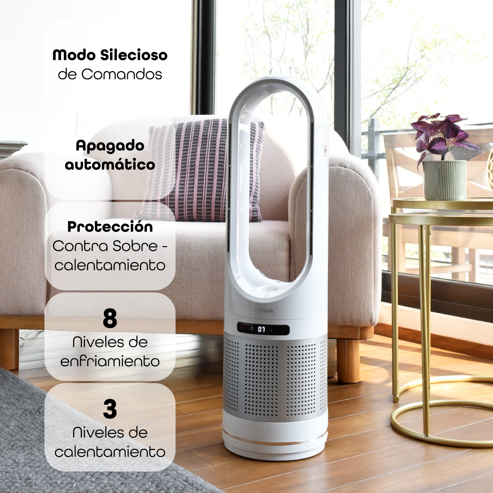 Foto 5 pulgar | Ventilador Zephira Zephyrair Pro Climatizador Inteligente Ahorro de Energía