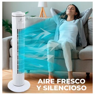 Foto 2 | Ventilador De Torre De 29'' Con 3 Velocidades Y Giro De 90 Grados Color Blanco