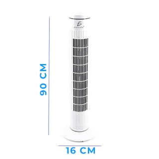 Foto 6 | Ventilador De Torre De 29'' Con 3 Velocidades Y Giro De 90 Grados Color Blanco